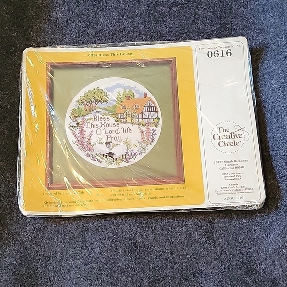 🌴3/$15🌴 Vintage Creative Circle 0616 BLESS THIS HOUSE Cross Stitch Sealed - Picture 2 of 5